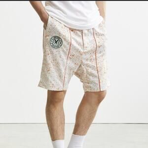 Puma X Daily Paper Orange & Green Multicolor Splatter Cricket Team Short - Large